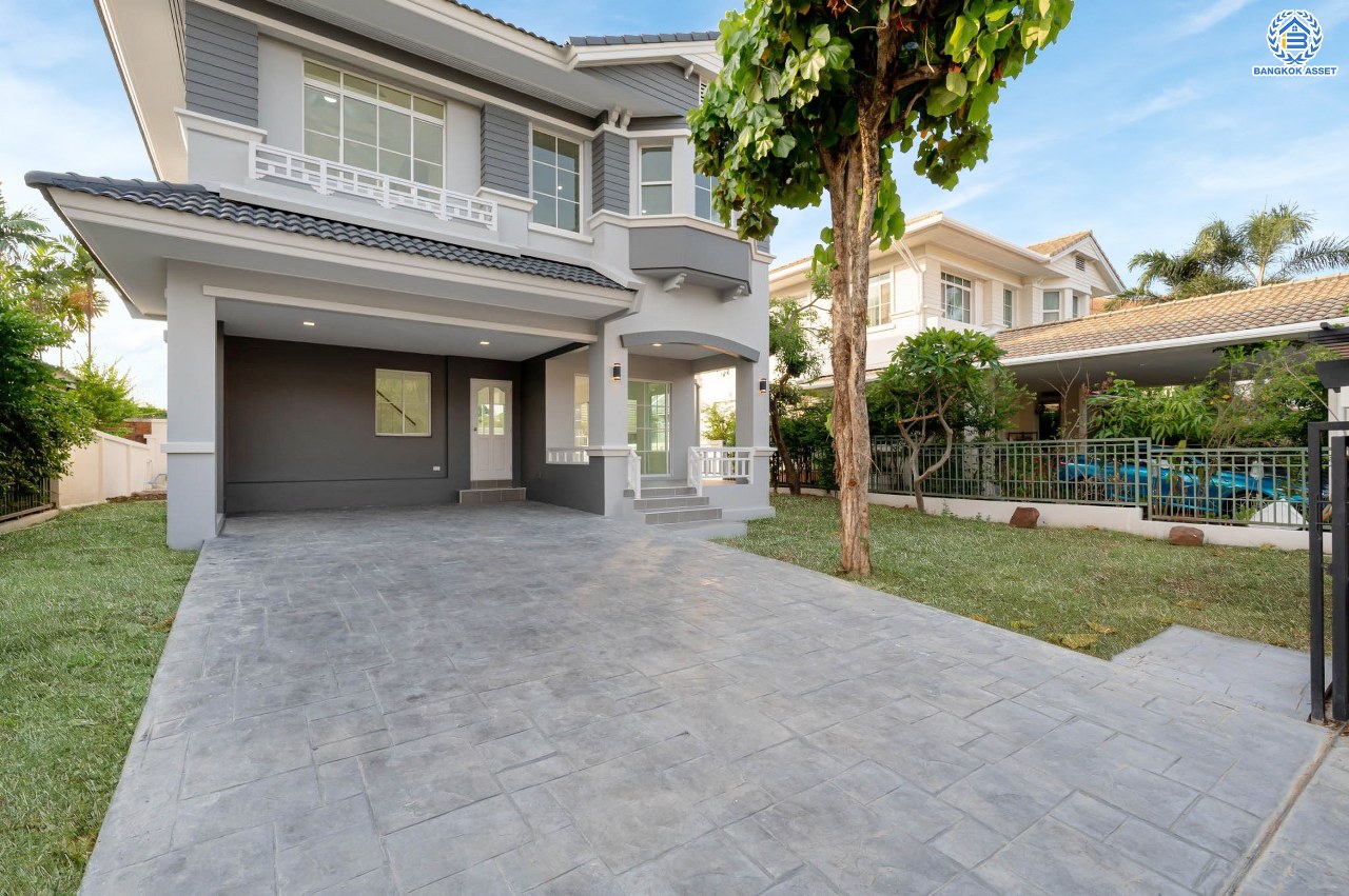 บ้านมือสองตกแต่งใหม่ แบรนด์ LH โครงการ ชัยพฤกษ์ บางบัวทอง หลังใหญ่ เนื้อที่ 94.2 ตร.ว. ฟังก์ชัน 3 ห้องนอน 3 ห้องน้ำ จอดรถได้ 4 คัน พร้อม Facilities ครบครัน บนทำเลเดินทางสะดวก ติดถนนบางกรวย-ไทรน้อย ใกล้เซ็นทรัลเวสต์เกต และรถไฟฟ้าสายสีม่วง "สถานีบางพลู"...